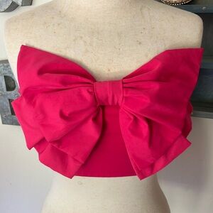 Zara pink bow crop top size S